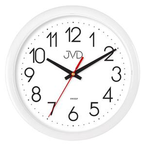 JVD Nástěnné bílé čitelné netikající tiché hodiny JVD H608.1