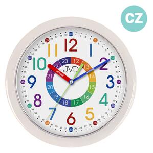 JVD Dětské barevné nástěnné hodiny s tichým chodem (netikající) JVD HP612.D13