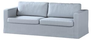 Potah na pohovku IKEA Karlstad 3-místná, nerozkládací, dlouhý barva modrá látka pletený vzor