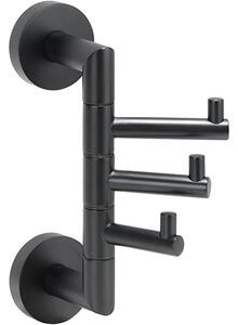 Bemeta Design DARK: Věšák, se 3 háčky, otočný - 104206070