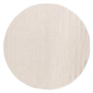 Přírodní kulatý koberec FIR WOOL 160 cm 2600 g/m2 krémová