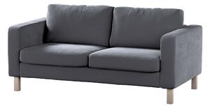 Potah na pohovku IKEA Karlstad 2-místná, nerozkládací, krátký barva šedá látka lesklé, sametová