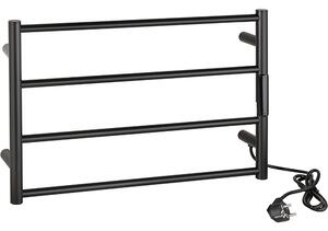 Bemeta Design Elektrický koupelnový radiátor / sušák ručníků 560x370x90 mm, 63W, černá - 704151080