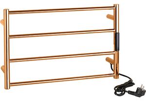 Bemeta Design Elektrický koupelnový radiátor / sušák ručníků 560x370x90 mm, 63W, růžové zlato lesk - 704154081