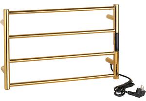 Bemeta Design Elektrický koupelnový radiátor / sušák ručníků 560x370x90 mm, 63W, zlatá lesk - 704153081