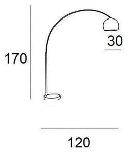 Gio stojací lampa 1x E27 60W bez zdroje 170cm IP20, bílá