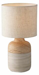 FANEUROPE FAN EUROPE Stolní lampa WOODY dřevěná/slonová kost, 1xE27, 24x43 cm