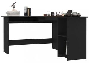 Rohový psací stůl 120x140 cm Dekorhome Černá