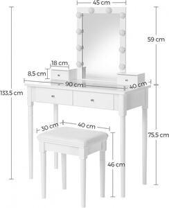 Toaletní stolek se zrcadlem a stolkem RDT172W01