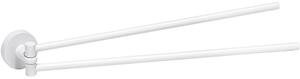 Bemeta Design WHITE: Držák ručníků, 420 mm, dvojitý, otočný - 104204194