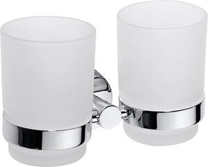 Bemeta Design OMEGA: Držák kartáčků, dvojitý, sklo - 104110022