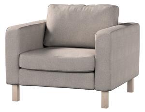 Potah na křeslo IKEA Karlstad, krátký barva béžová látka pletený vzor