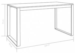 Psací stůl 120x60 cm dřevotříska / ocel Dekorhome Černá / dub