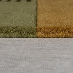 Zelený vlněný koberec 180x120 cm Lozenge - Flair Rugs