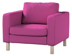 Potah na křeslo IKEA Karlstad, krátký barva růžová látka pletený vzor