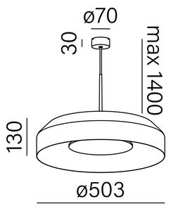 Aquaform designová závěsná svítidla Maxi Ring dot LED