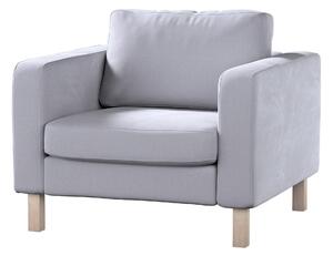 Potah na křeslo IKEA Karlstad, krátký barva šedá látka lesklé, sametová