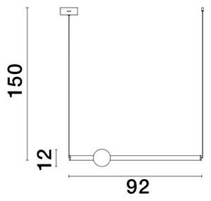 Retro lustr Neutron B 92 zlaté – LED