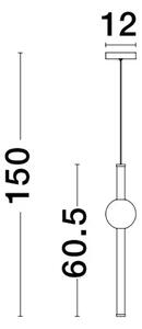 Retro lustr Neutron 12 zlaté – LED