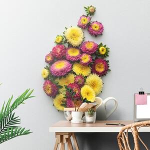 Samolepící fototapeta šálek plný květin - 300x200 cm