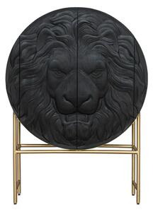 Vysoká komoda LION 140 CM černá masiv mango Nábytek | Úložné prostory | Komody | Všechny komody