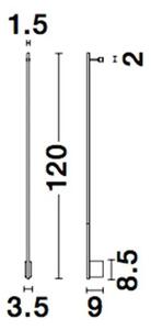 LED nástěnné svítidlo Gropius 120