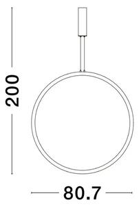 LED lustr Change 90 zlaté – Zlatá