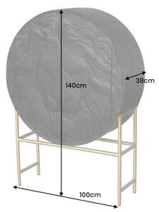 Vysoká komoda LION 140 CM černá masiv mango Nábytek | Úložné prostory | Komody | Všechny komody