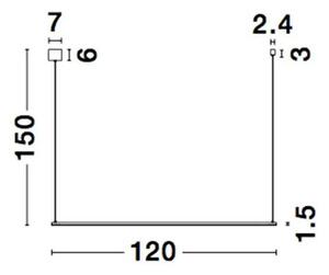 LED lustr Elettra 120 černé