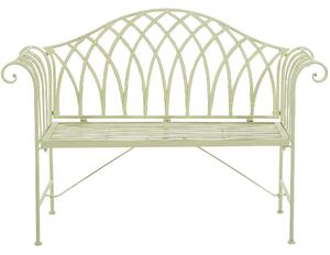 Zahradní lavice MILAZZO 130 cm Kov Světle zelená