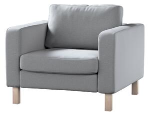 Potah na křeslo IKEA Karlstad, krátký barva šedá látka sametová