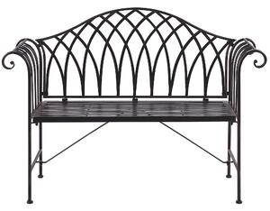 Zahradní lavice MILAZZO 130 cm Kov Černá