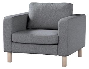 Potah na křeslo IKEA Karlstad, krátký barva šedá látka pletený vzor