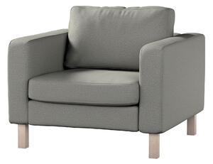 Potah na křeslo IKEA Karlstad, krátký barva šedá látka pletený vzor