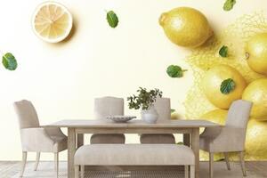Tapeta citrusy s mátou - 150x100 cm