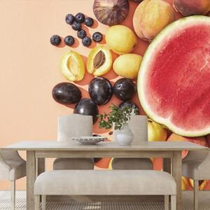 Tapeta meloun a ovoce - 300x200 cm