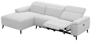 ROHOVÁ SEDAČKA, dřevo, kov, plast, textil, světle šedá, šedobílá Xora - Sedací soupravy 7