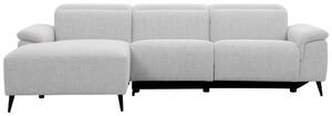 ROHOVÁ SEDAČKA, dřevo, kov, plast, textil, světle šedá, šedobílá Xora - Sedací soupravy