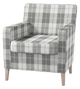 Potah na křeslo IKEA Karlstad barva šedá látka pletený vzor, vzorované