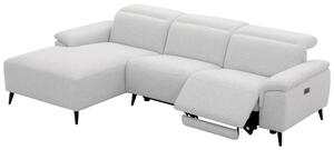 ROHOVÁ SEDAČKA, dřevo, kov, plast, textil, světle šedá, šedobílá Xora - Sedací soupravy 3