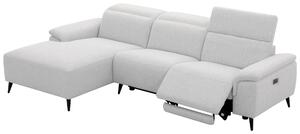 ROHOVÁ SEDAČKA, dřevo, kov, plast, textil, světle šedá, šedobílá Xora - Sedací soupravy 6