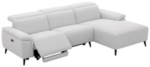 ROHOVÁ SEDAČKA, dřevo, kov, plast, textil, světle šedá, šedobílá Xora - Sedací soupravy 5