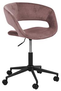 Otočná kancelářská židle Pudrově růžová ELAMI