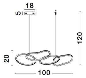 LED lustr Girish 100 zlaté
