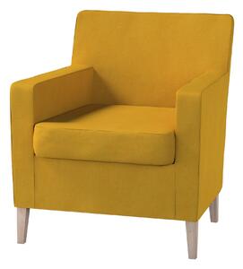 Potah na křeslo IKEA Karlstad barva žlutá látka pletený vzor