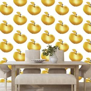 Samolepící tapeta zlaté jablíčka - 75x1000 cm