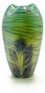 Sklárna Častolovice - Váza listy secese 25cm Art Nouveau