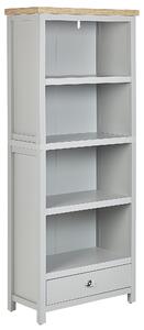 Knihovna se 4 policemi CLIO 180 cm Světle šedá