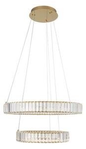 Křišťálový lustr Aurelia 2 zlaté – LED