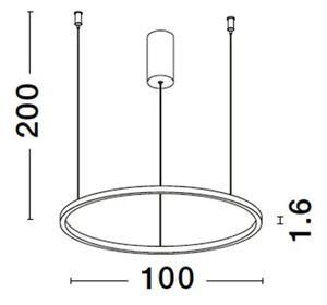 LED lustr Tarquin 100 Stříbrná – Šedá